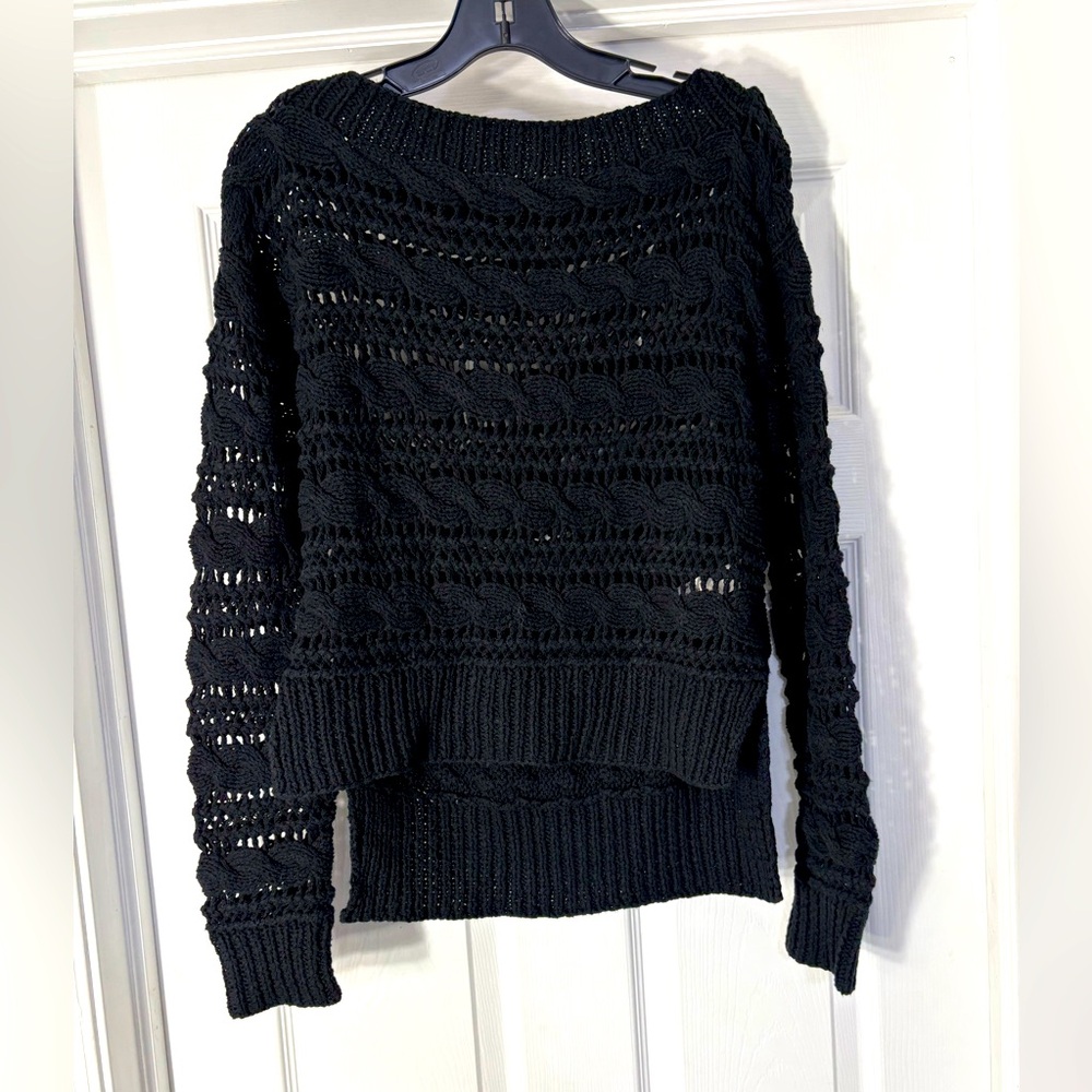 Elegant Black Knit Sweater